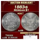 1883-s Morgan Dollar $1 au58 SEGS