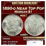 1890-o Morgan Dollar Near Top Pop $1 ms65+ SEGS