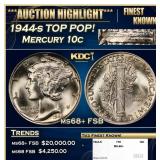 1944-s Mercury Dime TOP POP! 10c ms68+ FSB SEGS