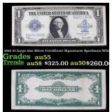 1923 $1 large size Silver Certificate Grades Choic