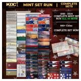 COMPLETE MINT SET RUN ALL 55 SETS! 1968-2024 920+