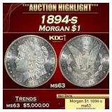 1894-s Morgan Dollar $1 ms63 USCG