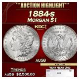 1884-s Morgan Dollar $1 au58 SEGS