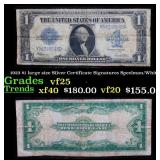 1923 $1 large size Silver Certificate Grades vf+ S