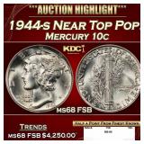 1944-s Mercury Dime Near Top Pop! 10c ms68 FSB SEG