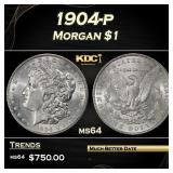 1904-p Morgan Dollar $1 Grades ms64