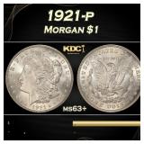 1921-p Morgan Dollar $1 Grades ms63+