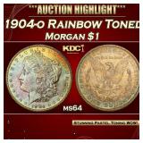PCGS 1904-o Morgan Dollar Rainbow Toned $1 ms64 PC