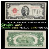 1928G $2 Red Seal United States Note Grades Select