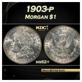 1903-p Morgan Dollar $1 Grades ms62+