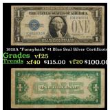 1928A $1 Blue Seal Silver Certificate "Funnyback"