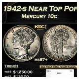 1942-s Mercury Dime Near Top Pop 10c ms67+ SEGS