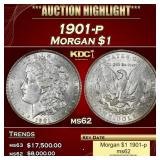 1901-p Morgan Dollar $1 ms62 USCG