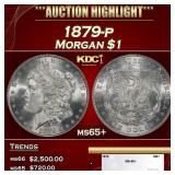 1879-p Morgan Dollar $1 ms65+ SEGS