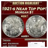 1921-s Morgan Dollar Near Top Pop! $1 ms66+ SEGS