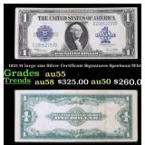 1923 $1 large size Silver Certificate Grades Choic