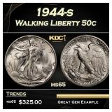 1944-s Walking Liberty Half Dollar 50c Grades ms65
