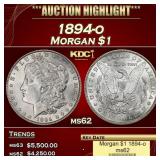 1894-o Morgan Dollar $1 ms62 USCG