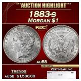 1883-s Morgan Dollar $1 au58 SEGS