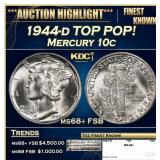 1944-d Mercury Dime TOP POP! 10c ms68+ FSB SEGS