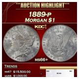 1889-p Morgan Dollar $1 ms66+ SEGS