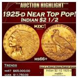 1925-d Gold Indian Quarter Eagle Near Top Pop! $2