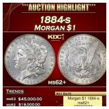 1884-s Morgan Dollar $1 ms62+ USCG