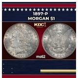 1897-p Morgan Dollar $1 Grades ms62