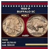 1926-p Buffalo Nickel 5c ms66+ SEGS