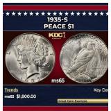 1935-s Peace Dollar $1 ms65 SEGS