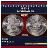 1881-s Morgan Dollar $1 Grades ms65