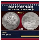 2003-p First Flight Modern Commem Dollar $1 ms70 S