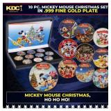 10 Coin Mickey Mouse & Friends CHRISTMAS Gold Plat