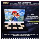 8 Coin Pokemon Gold Plated and Foiled Round Collec