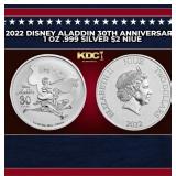 2022 Disney Aladdin 30th Anniversary 1 oz .999 Sil