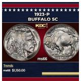 1923-p Buffalo Nickel 5c ms66 SEGS