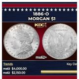 1886-o Morgan Dollar $1 ms62+ USCG