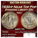 1930-p Standing Liberty Quarter Near Top Pop 25c m