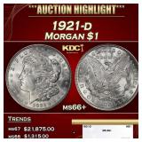 1921-d Morgan Dollar $1 ms66+ SEGS