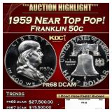 1959 Proof Franklin Half Dollar Near Top Pop! 50c