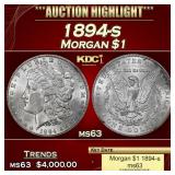 1894-s Morgan Dollar $1 ms63 USCG