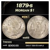 1879-s Morgan Dollar $1 Grades ms65