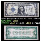 1928B $1 Blue Seal Silver Certificate "Funnyback"