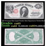 1917 $1 Large Size Legal Tender Note Grades Select