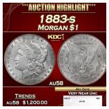 1883-s Morgan Dollar $1 au58 SEGS