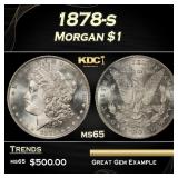 1878-s Morgan Dollar $1 Grades ms65