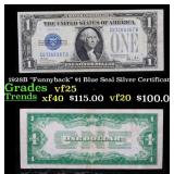 1928B $1 Blue Seal Silver Certificate "Funnyback"