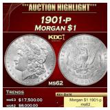 1901-p Morgan Dollar $1 ms62 USCG