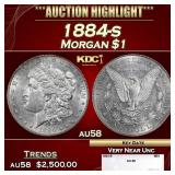 1884-s Morgan Dollar $1 au58 SEGS
