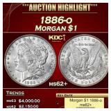1886-o Morgan Dollar $1 ms62+ USCG